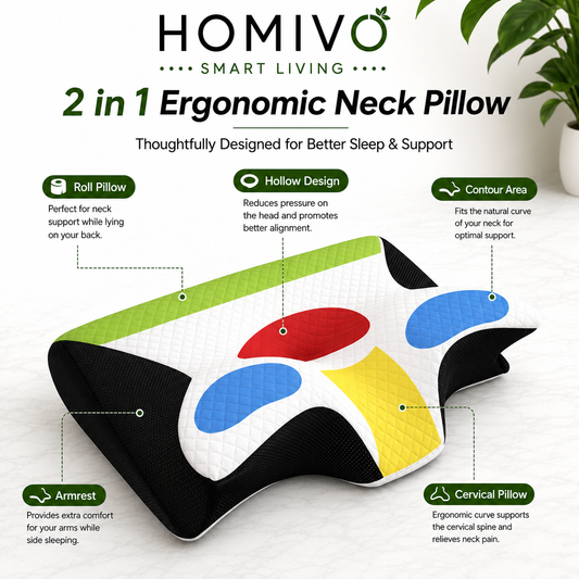 HOMIVO™ Neck Pain Relief Memory Foam Pillow