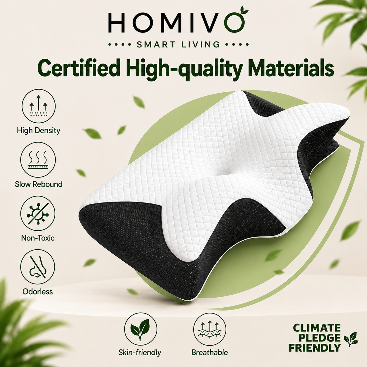 HOMIVO™ Neck Pain Relief Memory Foam Pillow