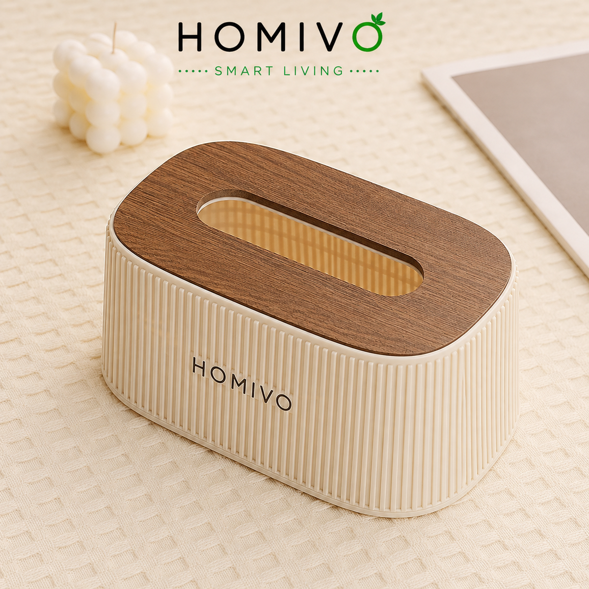 Modern Minimalist Striped Tissue Box